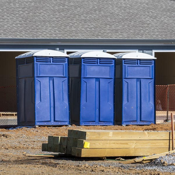 how can i report damages or issues with the porta potties during my rental period in Marshall North Carolina